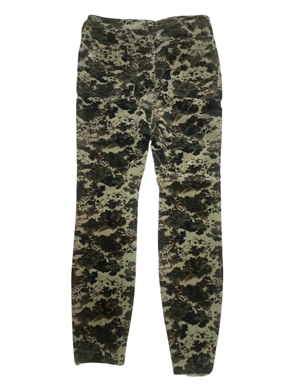 Anthropology Pilcro, corduroy Green Camouflage Skinny Jeans